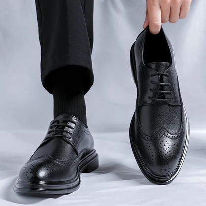 Herrenschuhe Flügelspitze Klassisch Schwarze Business Schuhe