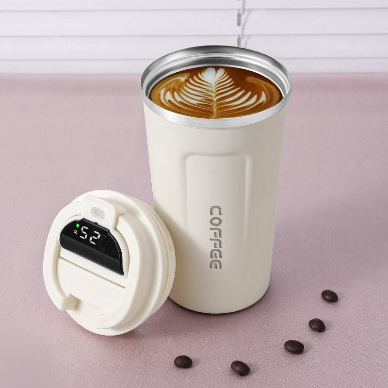 Smart Kaffeemug LED Thermos Becher Temperaturanzeige