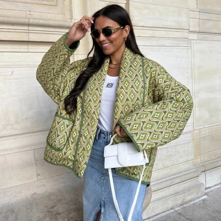 Elegantes Damenjacke mit Bedruckung Modern
