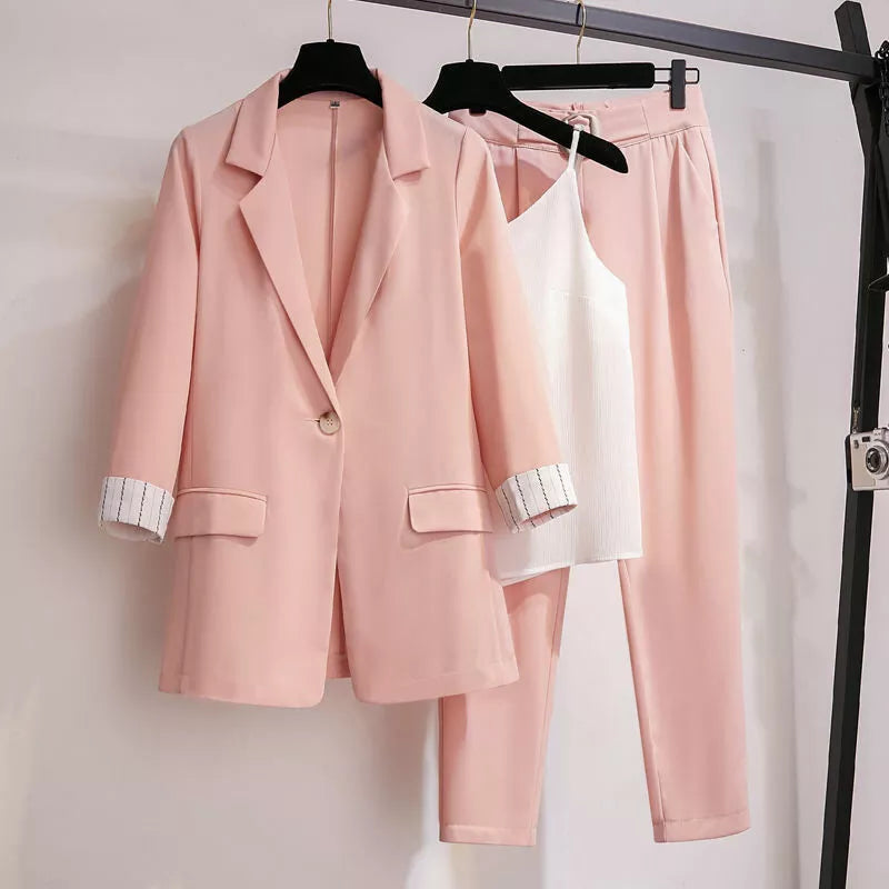 Damen Anzug Übergröße Elegante 3-teilig Modisch