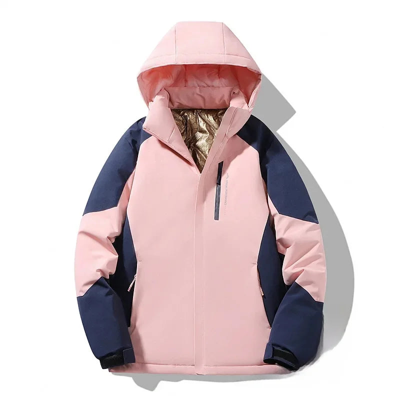 Damen Skijacke Colorblock Warm Winterjacke