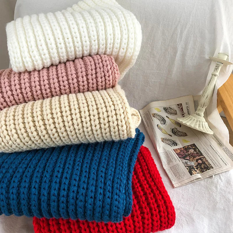 Weicher Strickwollschal Gemütlich Warm
