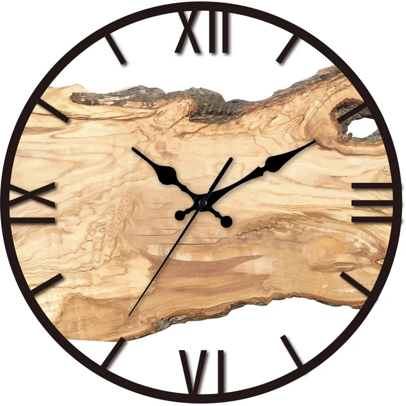 Moderne Wanduhr aus Acryl und Holz Geräuschlos - BerlinGlamour