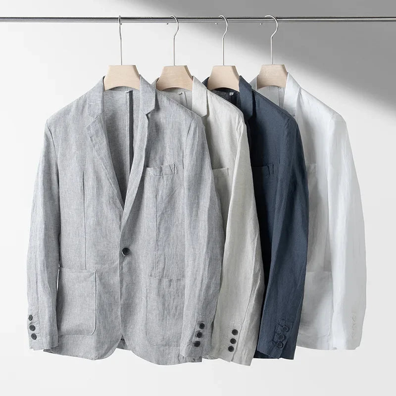 Leinenblazer Herren Leicht Sommer Modern