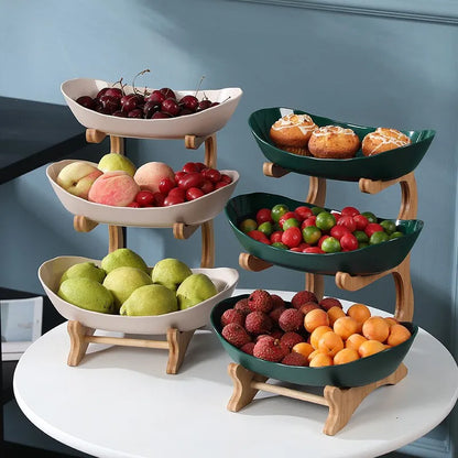 Küchenregal Edelstahl - Eleganter Obstturm mit Ablage