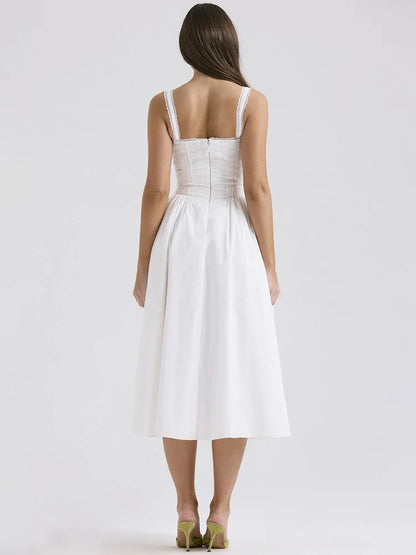 Leinen Sommerkleid Romantisch Luftig Damenkleid
