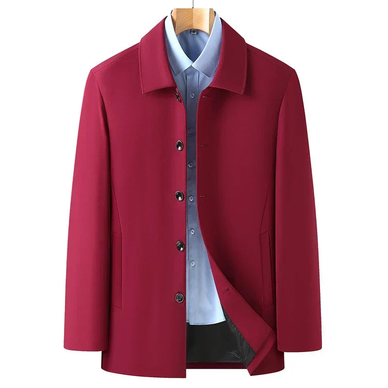 Ledermantel Damen Jacke Elegant Schwarz