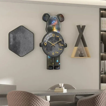 LED Wanduhr Sternenlicht Modern Leuchtend
