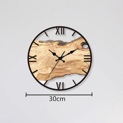 Moderne Wanduhr aus Acryl und Holz Geräuschlos