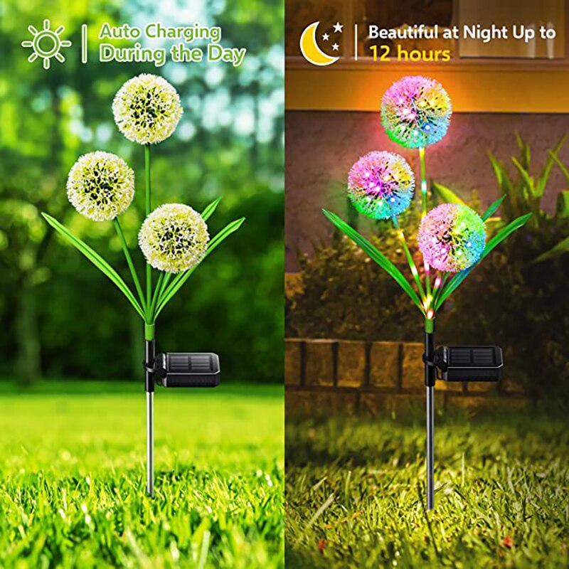 Gartenleuchten Solarbetriebene Löwenzahn Lichter Outdoor