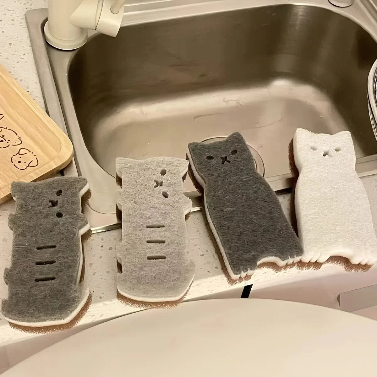Mini Katzen Reinigungsschwamm Mehrzweck Microfaserschwamm