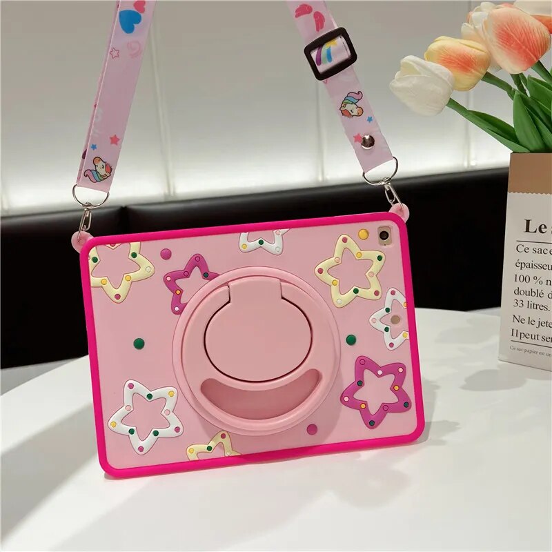 iPad Hülle Kinder Cartoon Flexibel Schutzhülle Stand