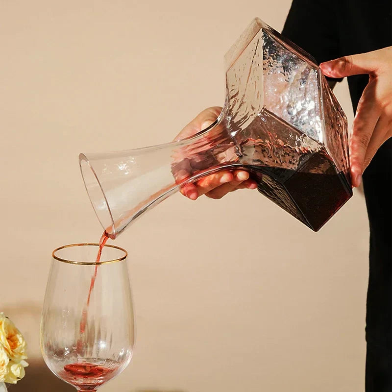 Eleganter Kristallglas Weindekanter Luxus Design