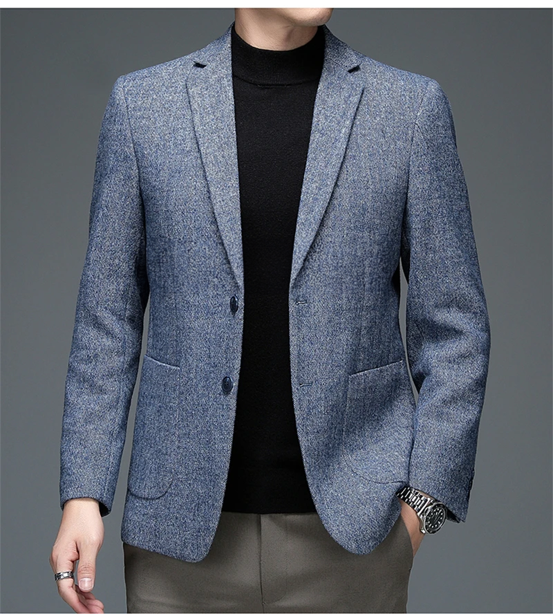 Eleganter Herren Blazer Grau Slim Fit