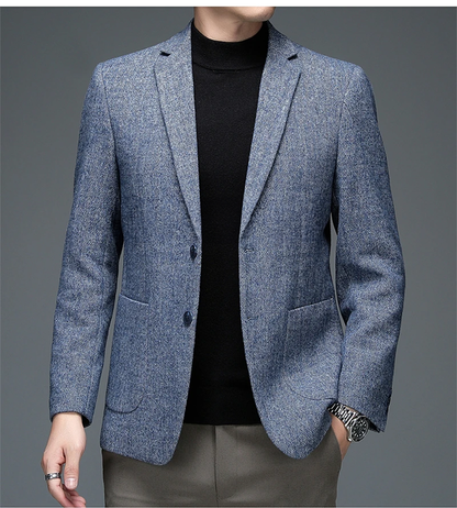 Eleganter Herren Blazer Grau Slim Fit