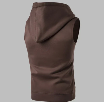 Herren Pullover Kapuzenpullover Ärmellos mit Reißverschluss