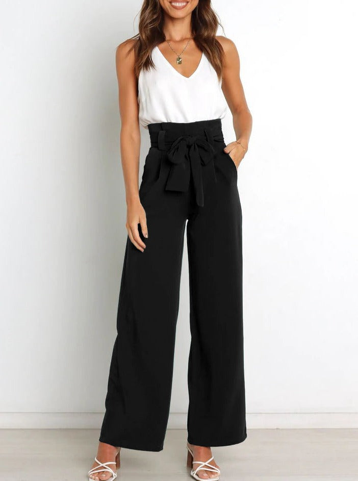 Elegante Damen Hose mit Schleife - BerlinGlamour