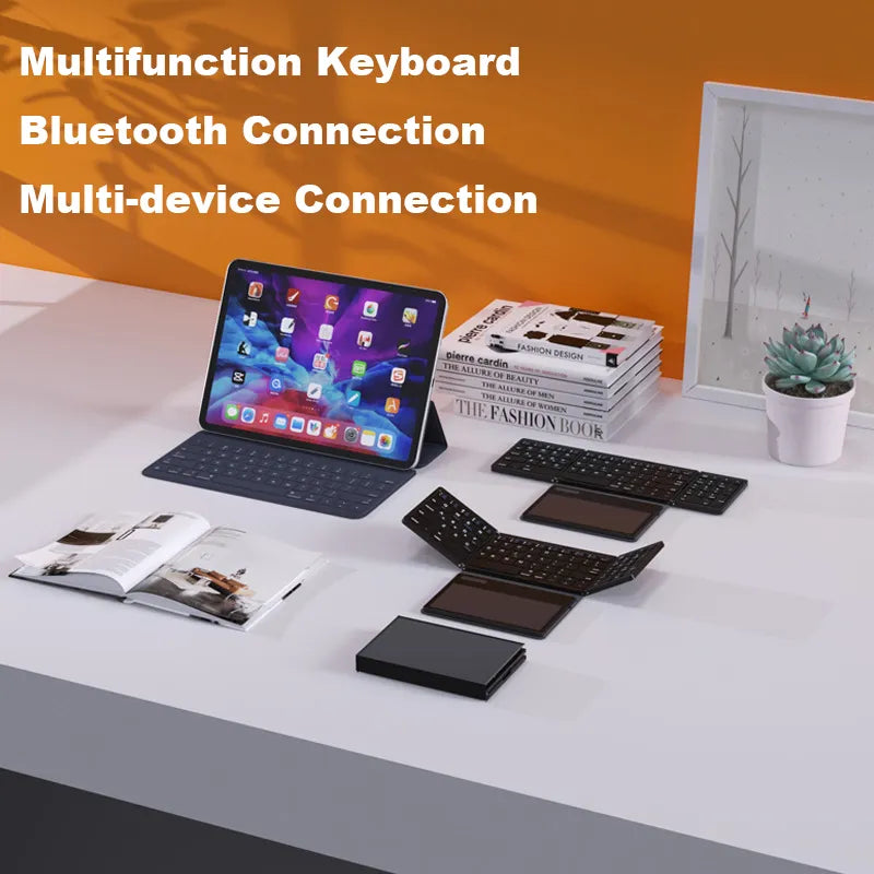 Kleine Drahtlose Tastatur mit Touchpad Faltbar