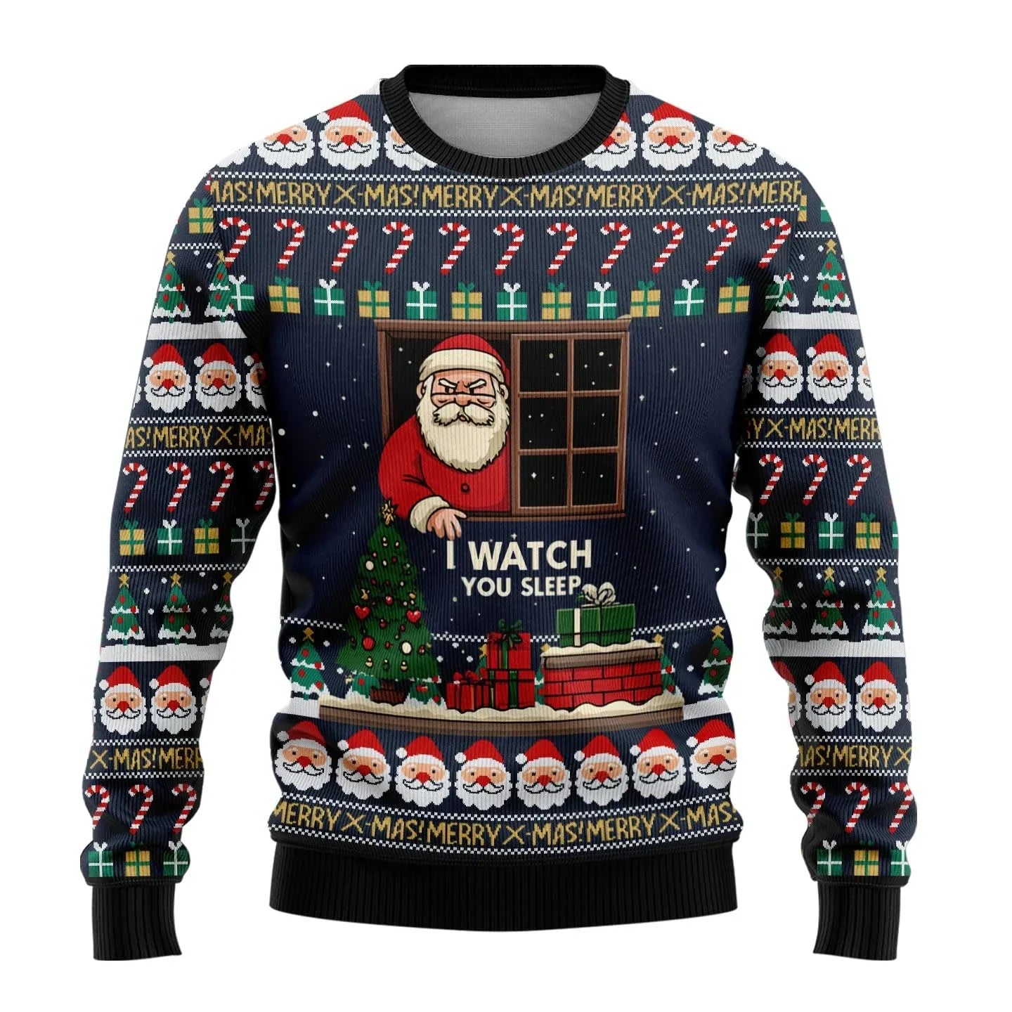 Weihnachtspullover Herren Schneemann Motiv Rot