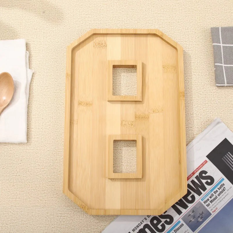 Holz Serviertablett Zahlen Design Modern