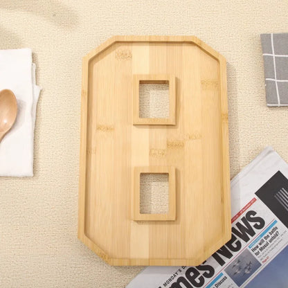Holz Serviertablett Zahlen Design Modern