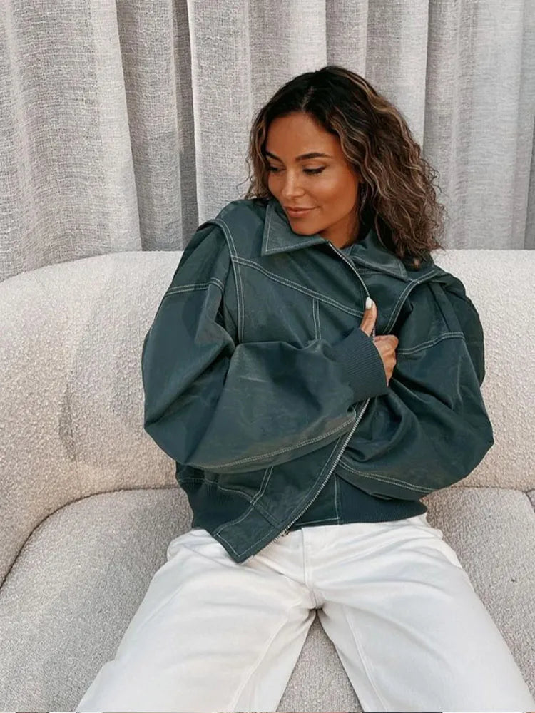 Oversized Jacke Damen Herbstmode Groß - BerlinGlamour