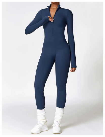 Fleece-gefütterter Einteiler für Damen, warm und elastisch
