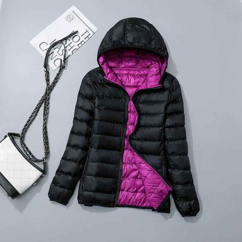 Daunenjacke Wendejacke Warm Damen