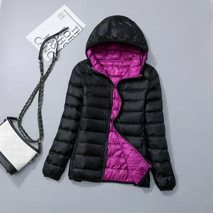 Daunenjacke Wendejacke Warm Damen