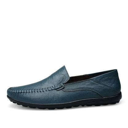 Elegante Herren Loafer Italienisches Leder Schwarz