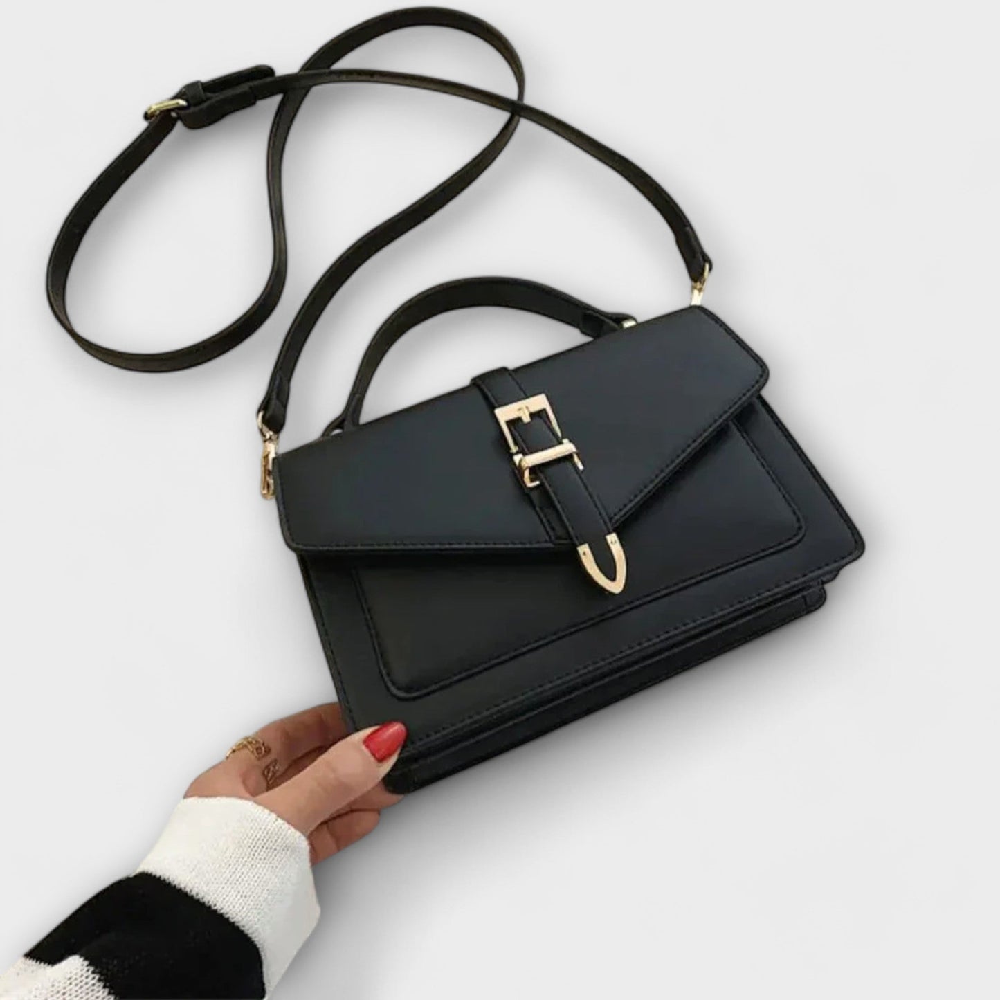 Damen Schultertasche Elegante Leder Struktur