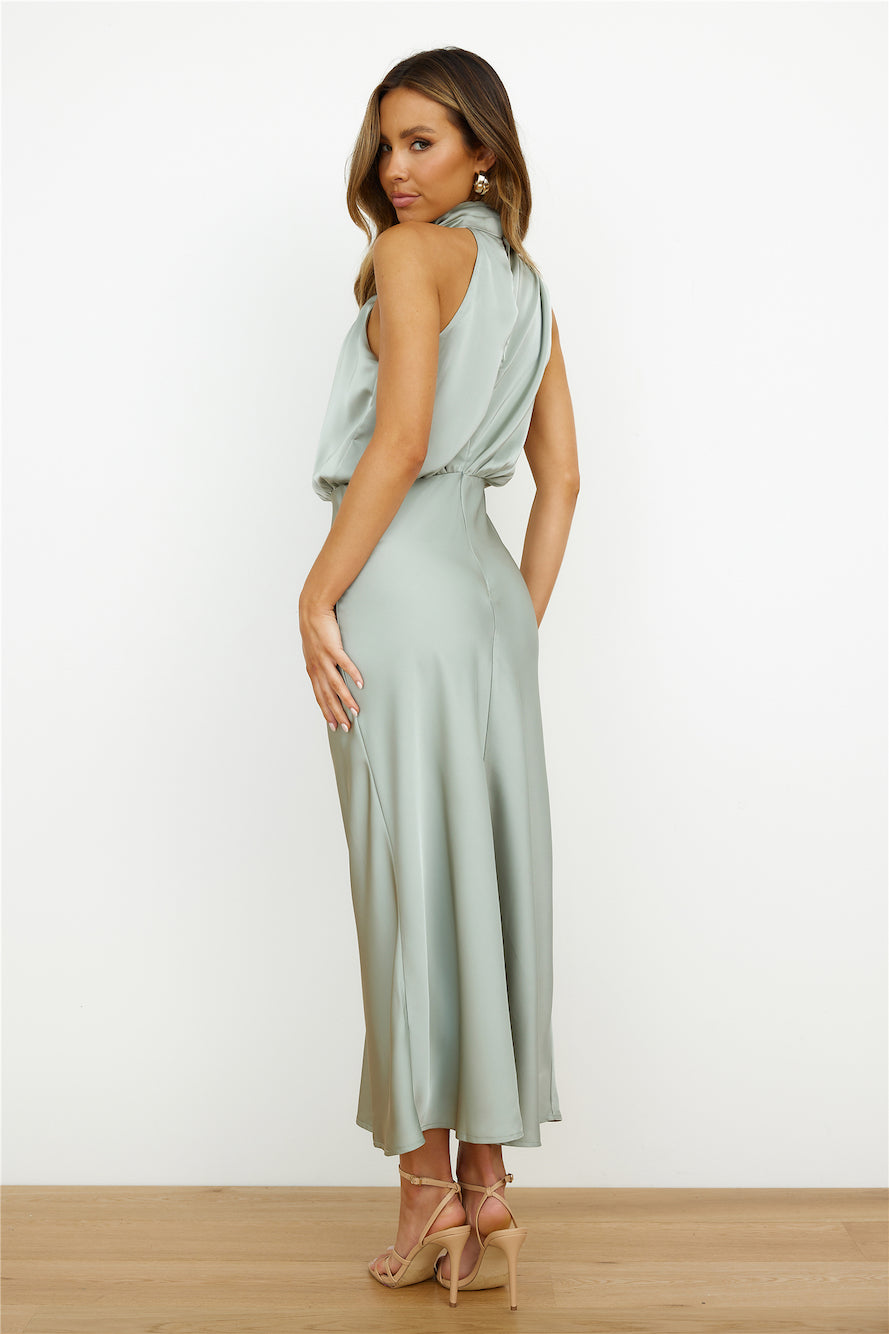 Midi-Kleid Asymmetrischer Ausschnitt Stilvoll Damenkleid