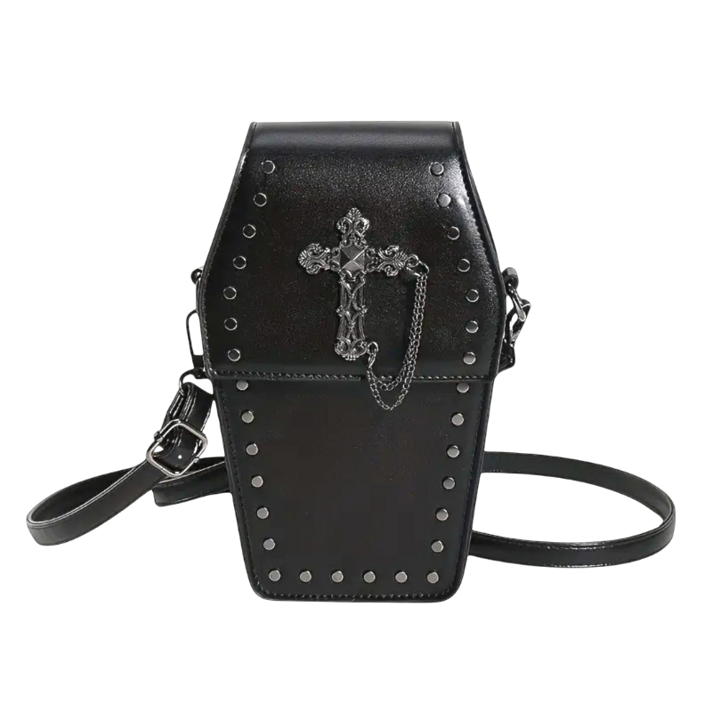 Kleine Gothic Crossbody Tasche Schwarz Halloween - BerlinGlamour