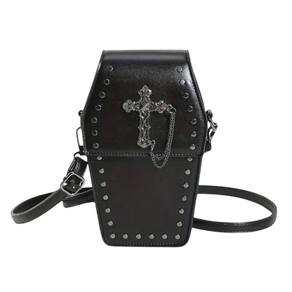 Kleine Gothic Crossbody Tasche Schwarz Halloween - BerlinGlamour