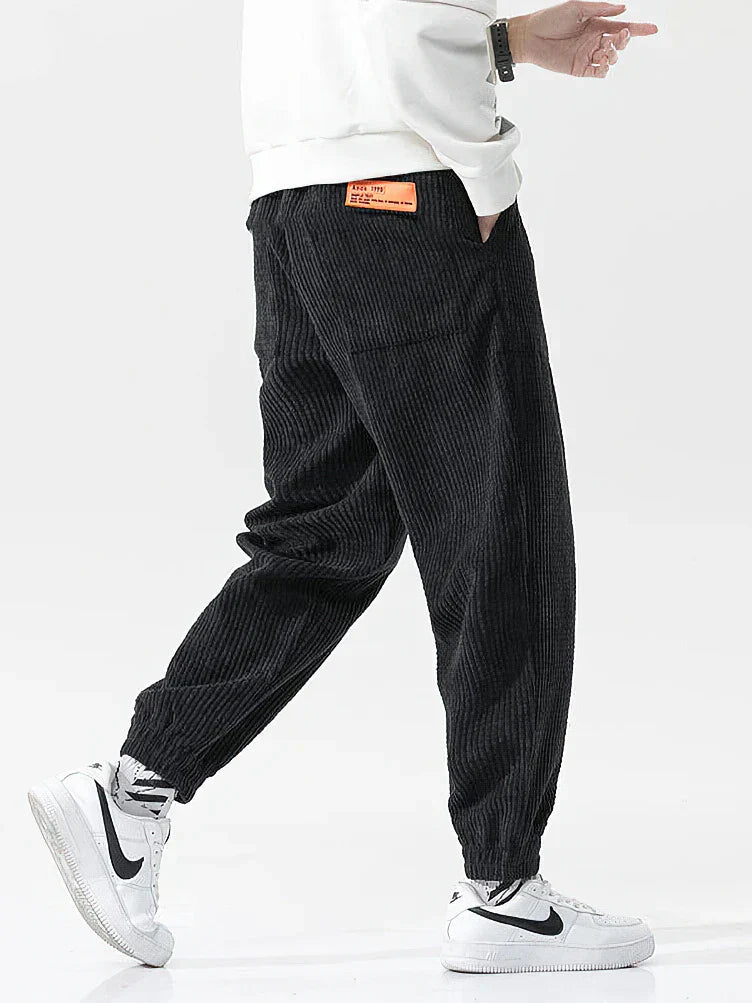 Bequeme Herren Jogginghose Weite Cordhose Elastisch