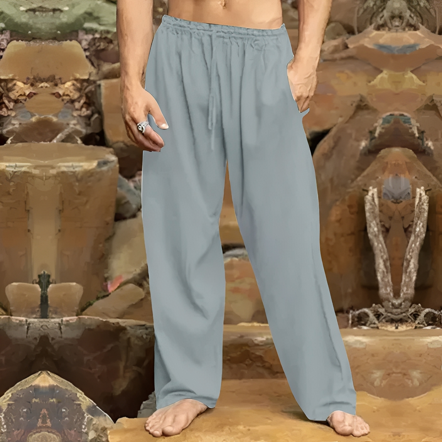 Bequeme Herrenhose Atmungsaktiv Leicht