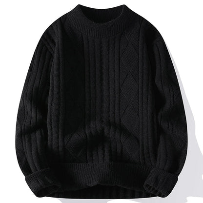 Herrenpullover Luxus Diamant Muster Langarm