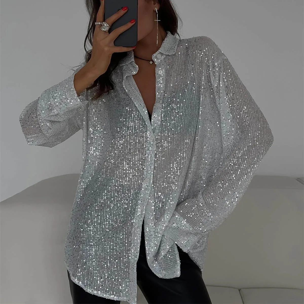Frauen Bluse Feminin Elegant Kurz