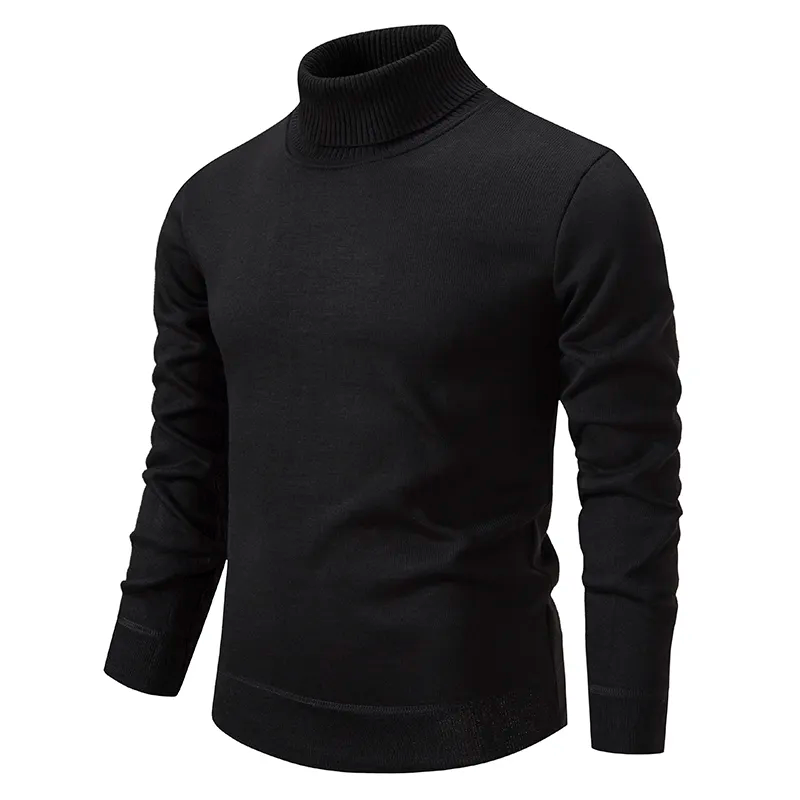 Herren Rollkragenpullover Weich Baumwolle Hochwertig