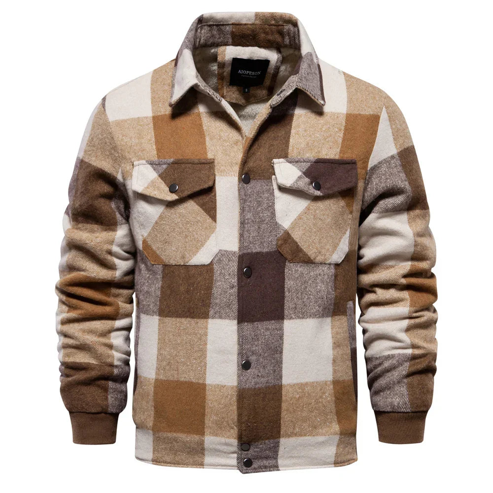 Karierte Herrenjacke Modern Flanell