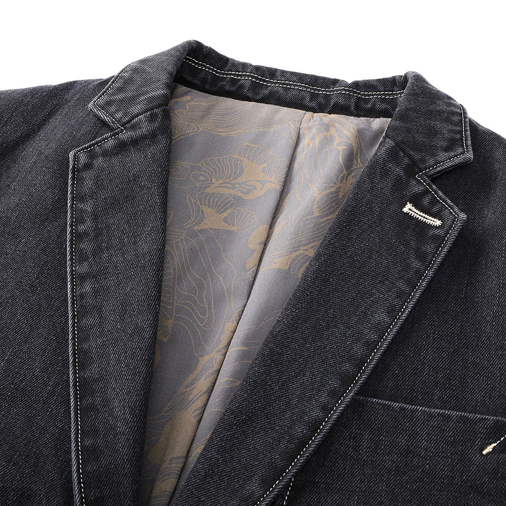 Demin Blazer Slim Fit Modern Männer