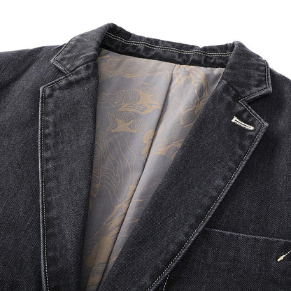 Demin Blazer Slim Fit Modern Männer