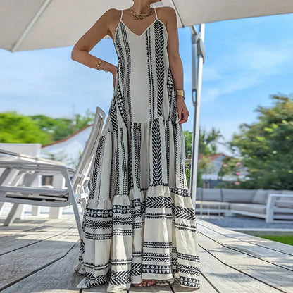 Elegantes Sommerkleid Ärmellos Rüschen Oberteil - BerlinGlamour