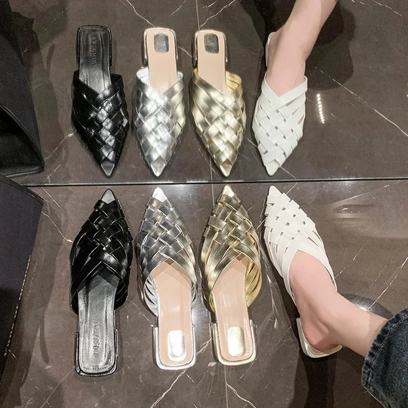 Elegante Mules Schuhe Damen Glamour