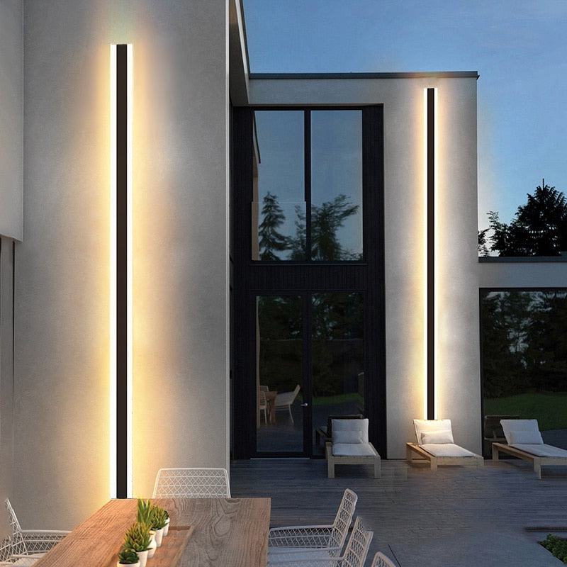 LED Wandlampe Modern Lange Streifen Elegent Silber