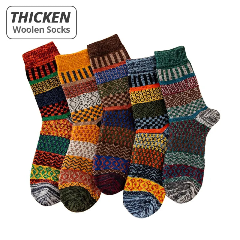 Schafwollsocken Warme Wintersocken 5er Pack - BerlinGlamour