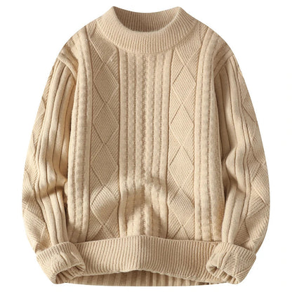 Herrenpullover Luxus Diamant Muster Langarm