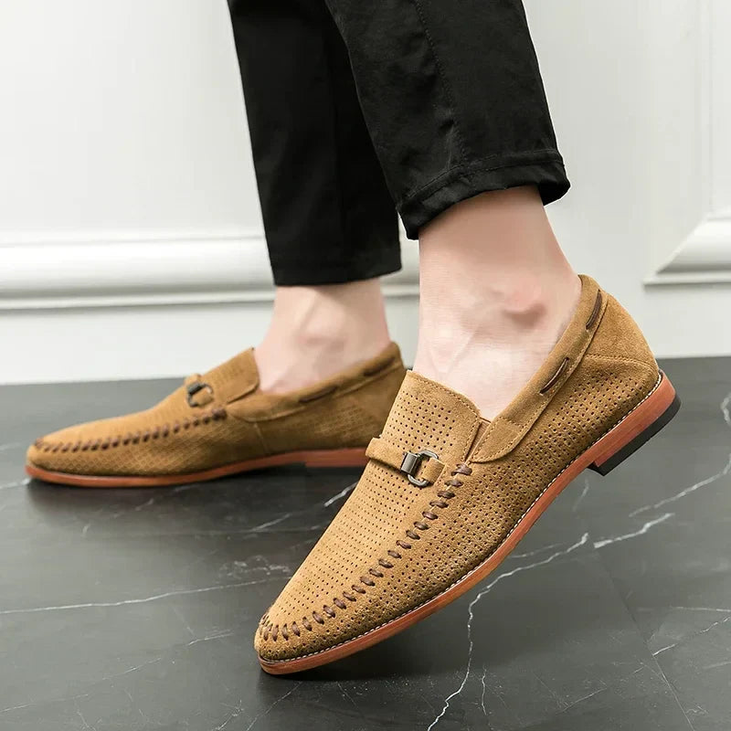 Elegante Leder Schuhe Herren Schwarz Lederschuhe