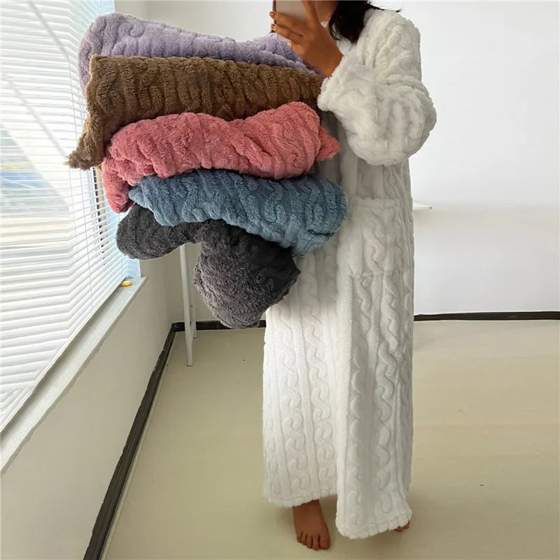 Weiches Fleece Kleid Teddylook Warm