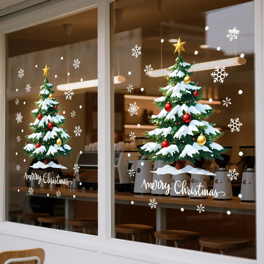 Weihnachtsbaum Aufkleber 3D Glitter Merry Glow - BerlinGlamour